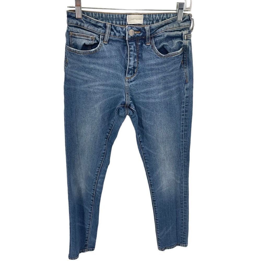 Gilded Intent Womens High Rise Skinny Jeans Distressed Stretch Blue Size 27x30 - Picture 1 of 13